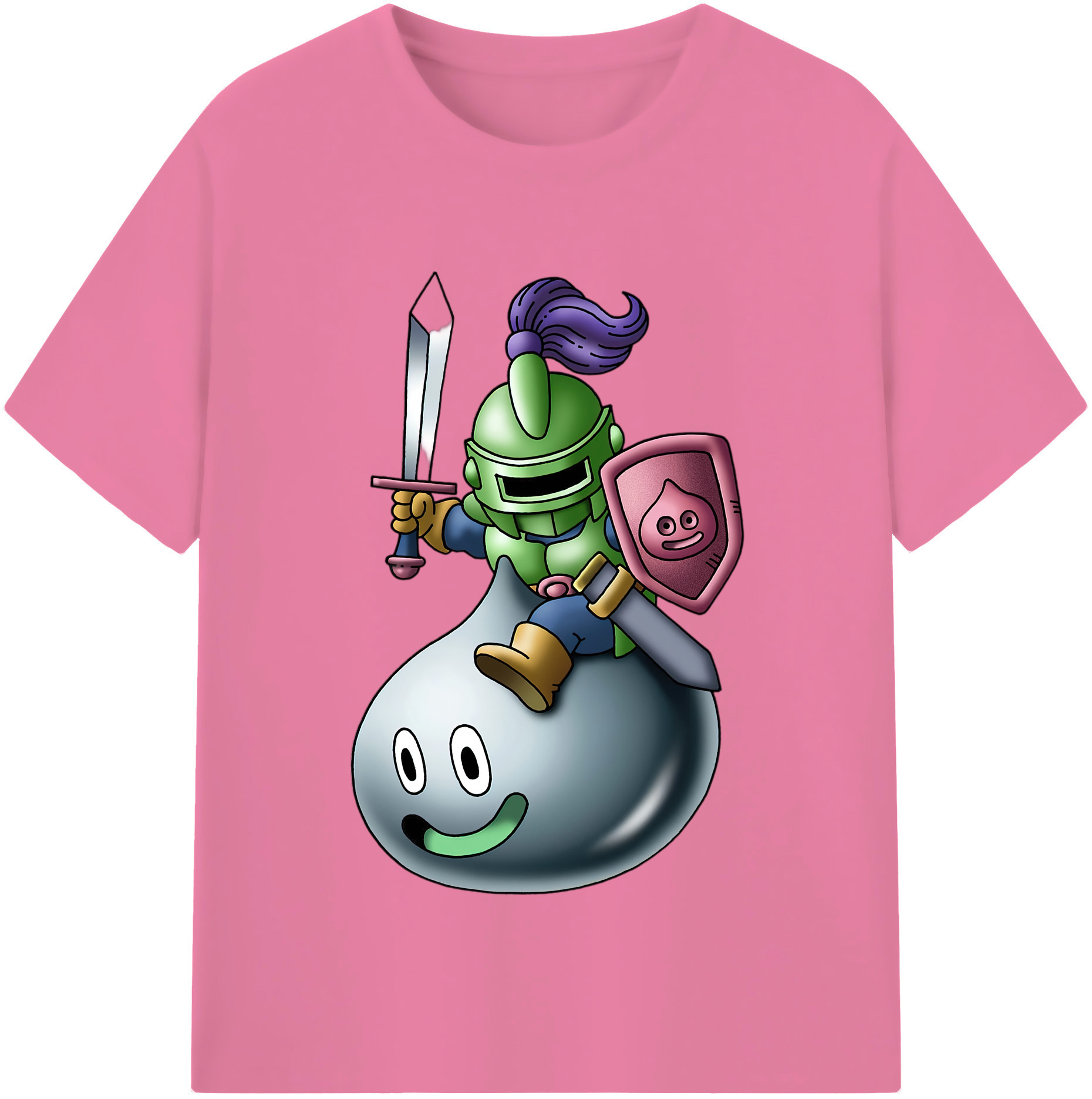 （画像用） ドラゴンクエスト Doragon Kuesuto Dragon Quest 綿100％半袖Tシャツ（フロントプリント）